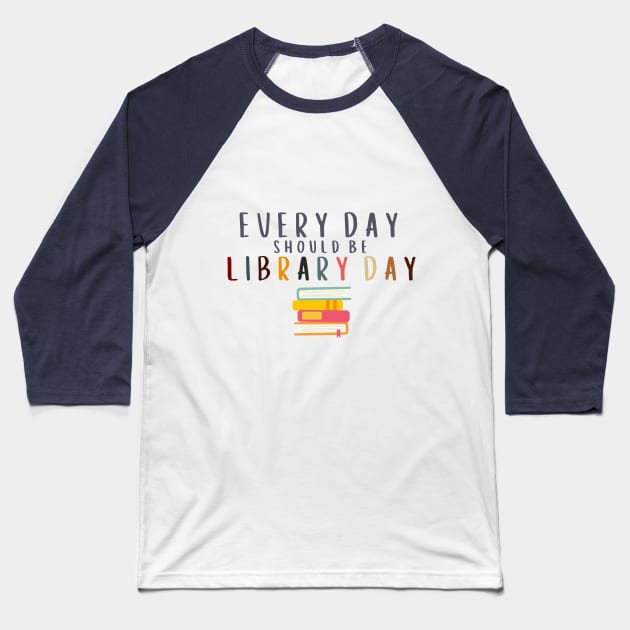 Library Day! Baseball T-Shirt by KiyoMi